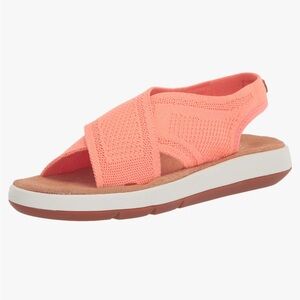 Clarks Jesma Sandals Women’s 5.5 Coral Knit Open Toe Boho Comfort NWOT